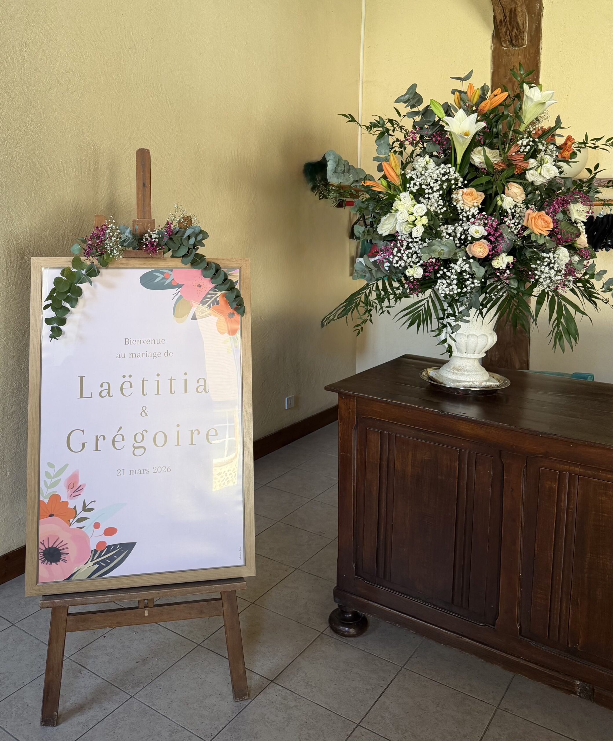 bouquet d'accueil offert